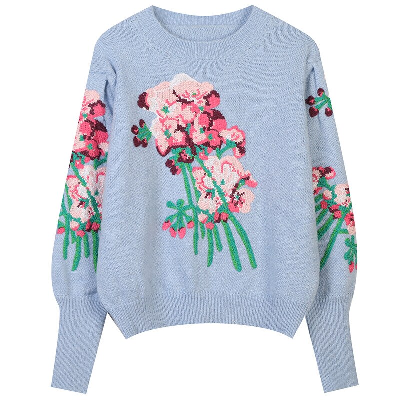 Embroidery Floral Sweater