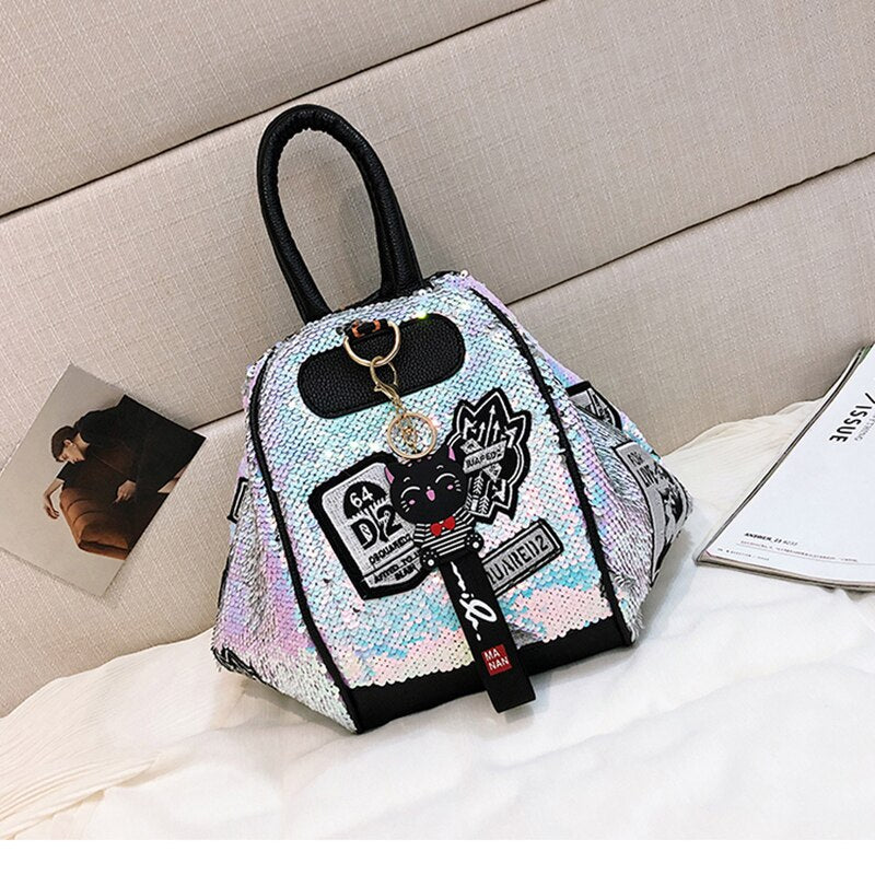 Cute Multifunction Sequins Backpack