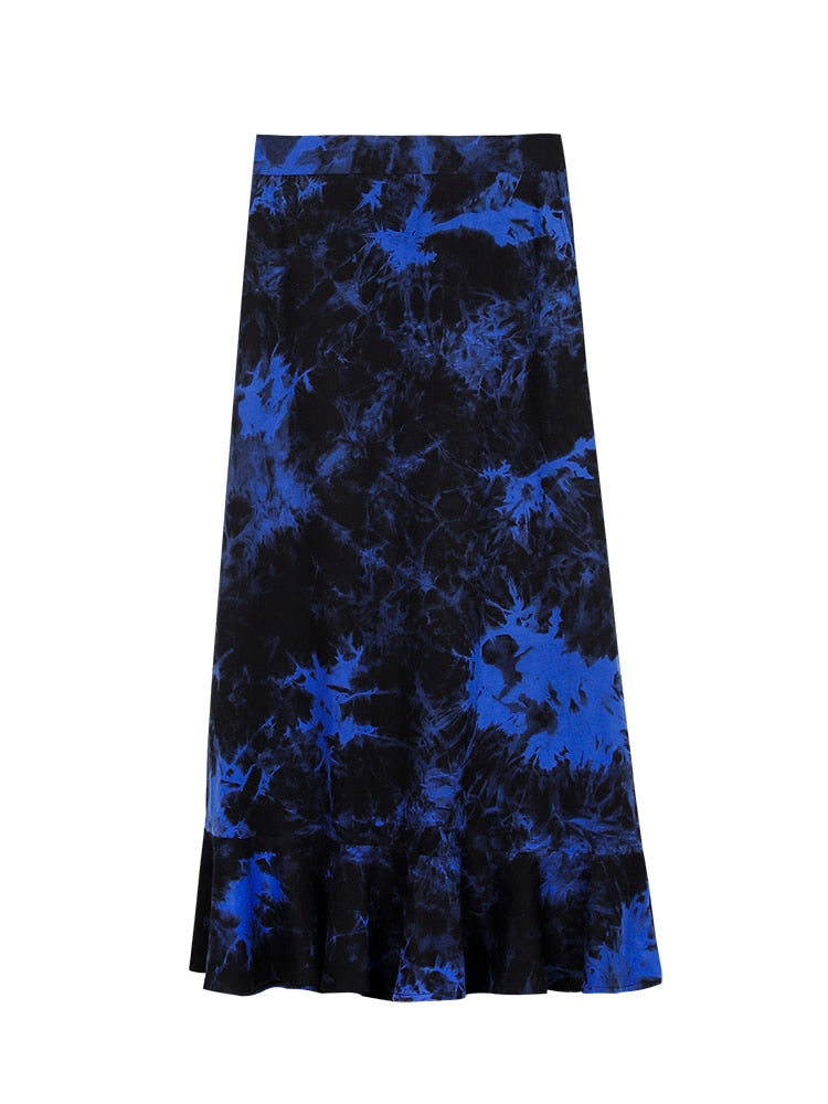 Gothic Loose Tie Dye Skirt