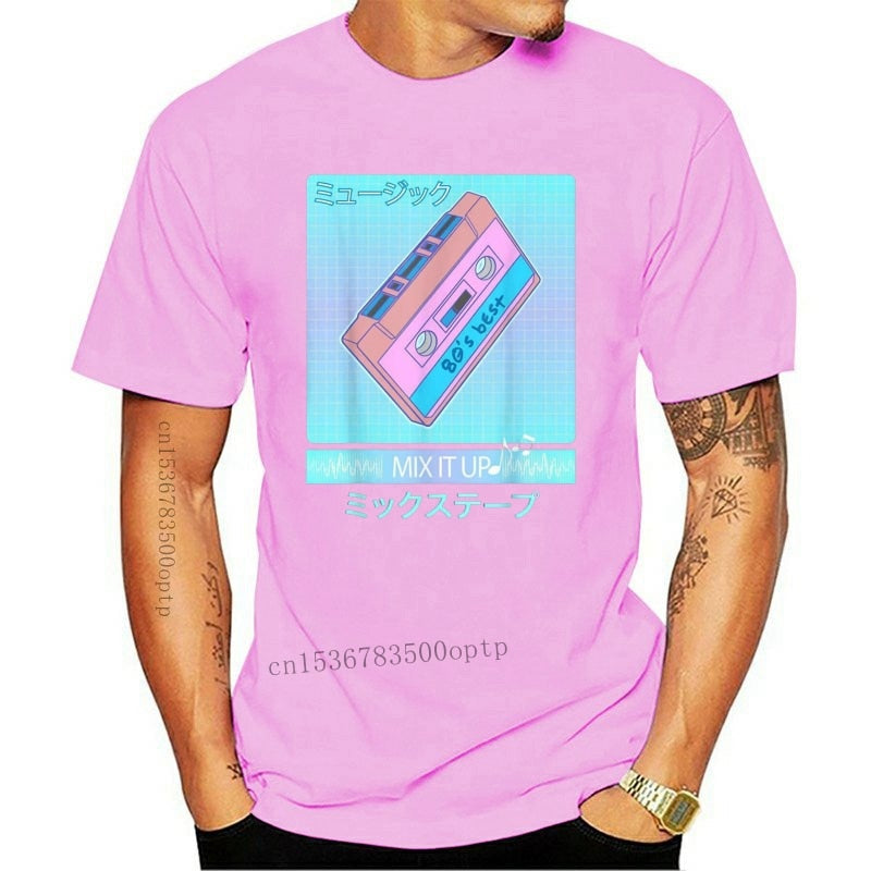 Mix Tape 90'S Japanese Aesthetic Vaporwave Men T-Shirt