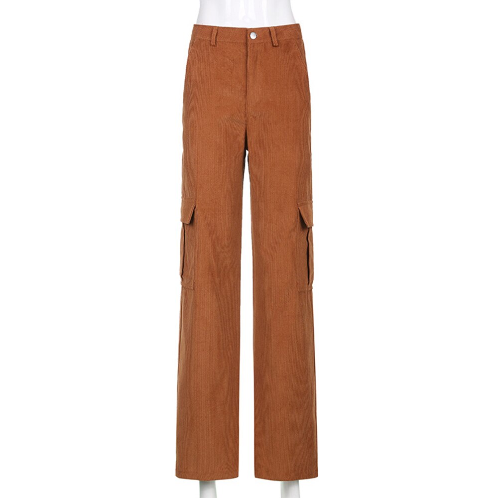 Big Pockets Wide Leg Trousers