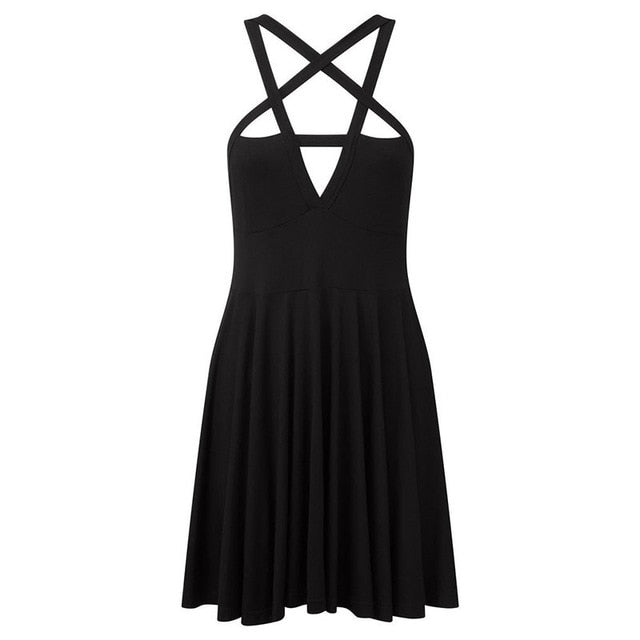 Gothic  Star Strap Dress