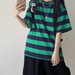 Oversize Striped Colors T-Shirt Long Sleeve