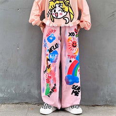 Cute Cartoon Rainbow Pants