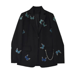 Butterfly Oversize Chain Blazer