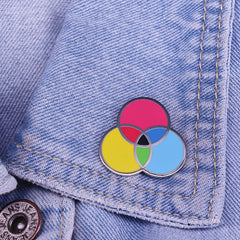 RGB Artist Color Wheel Printing Lapel Metal Enamel Pin