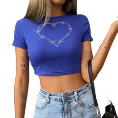 Heart with Spike Crop-Top