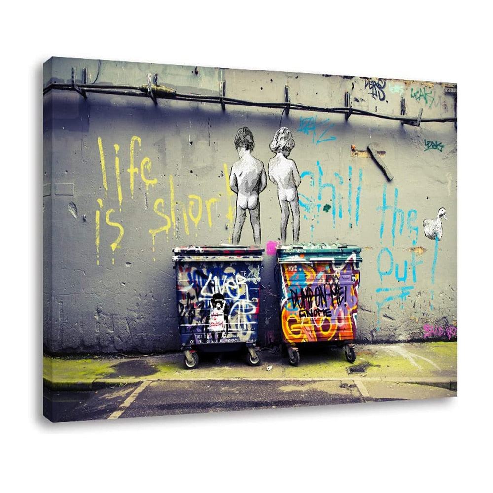 Street Children Banksy Canvas