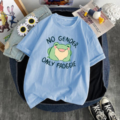 NO GENDER Only Froggie Aesthetic Printed T-shirt