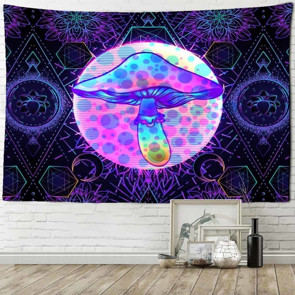 Indian Mandala Psychedelic Mushroom Tapestry Wall