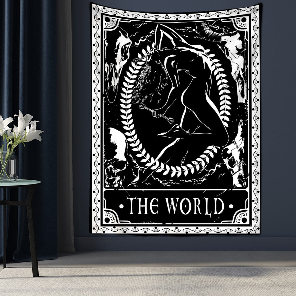 Hanging Astrology Tarot Card Tapestry Wall