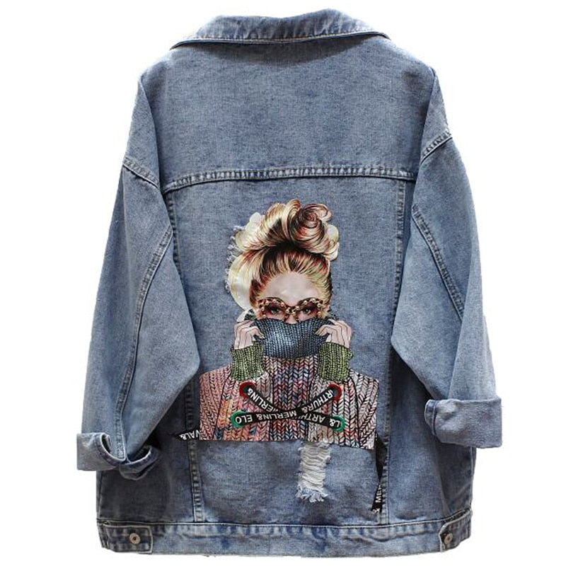 Women Fashion Streetwear Denim Jacket