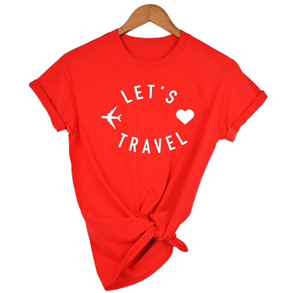 Let's Travel Airplane Traveling T-shirt