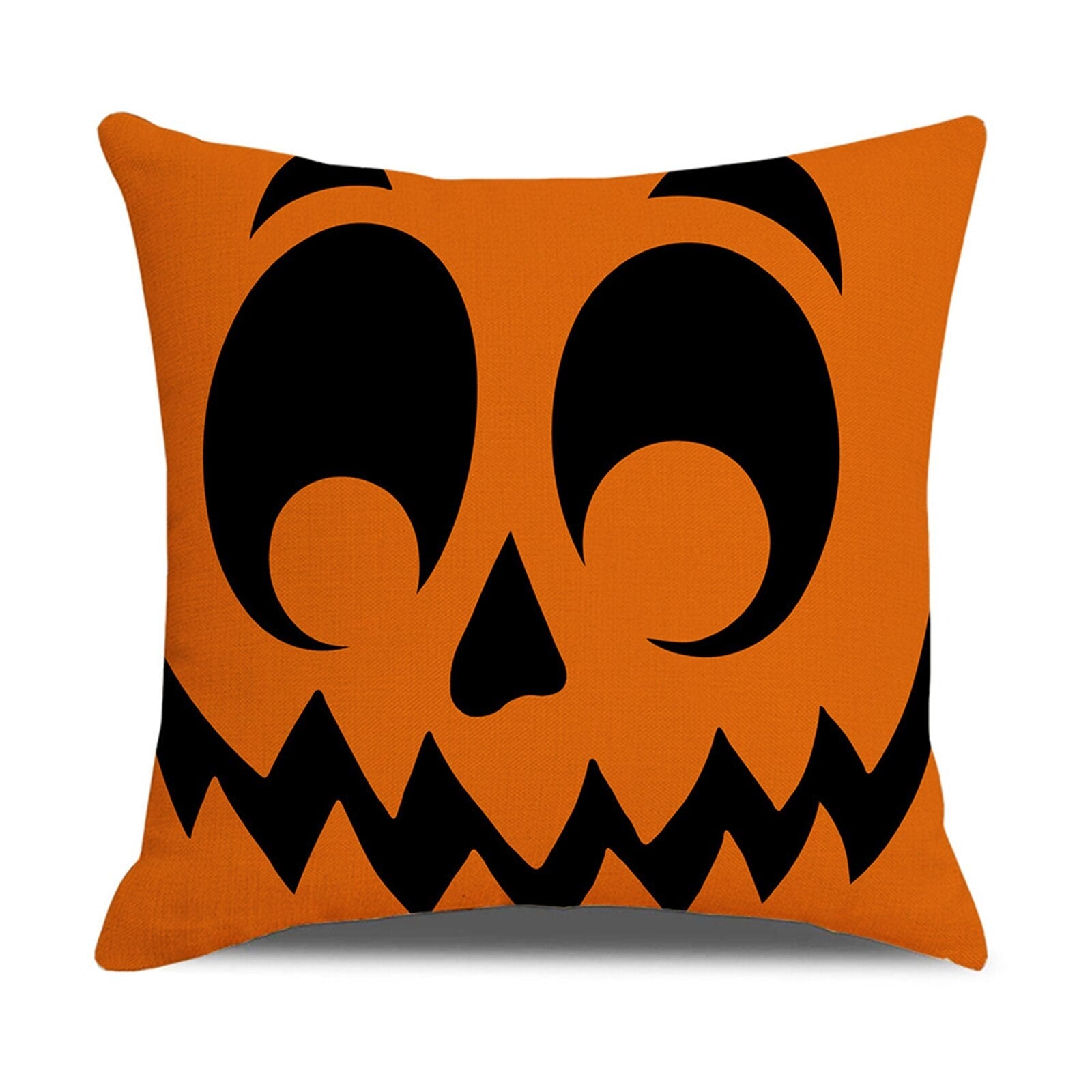 Happy Halloween Cushion Cover Linen Pumpkin