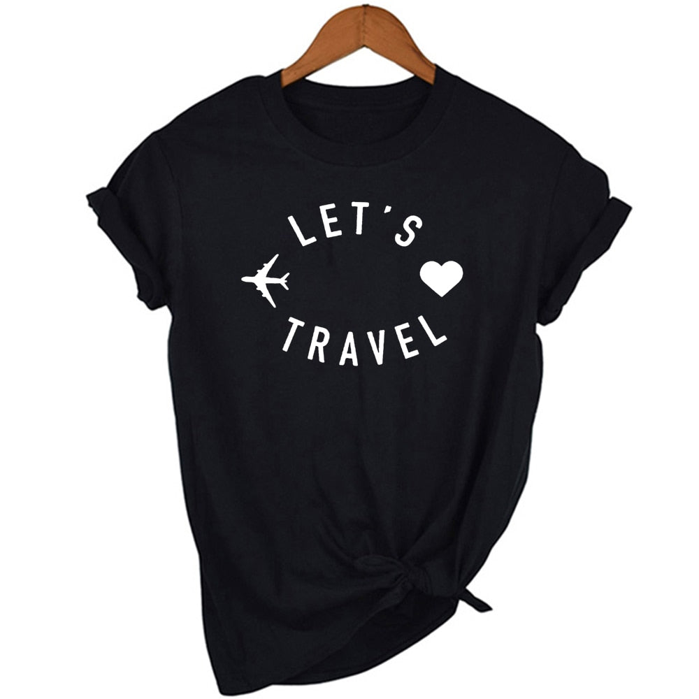 Let's Travel Airplane Traveling T-shirt