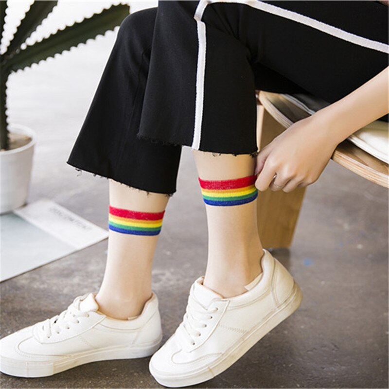 Colorful Stripes Cotton Socks