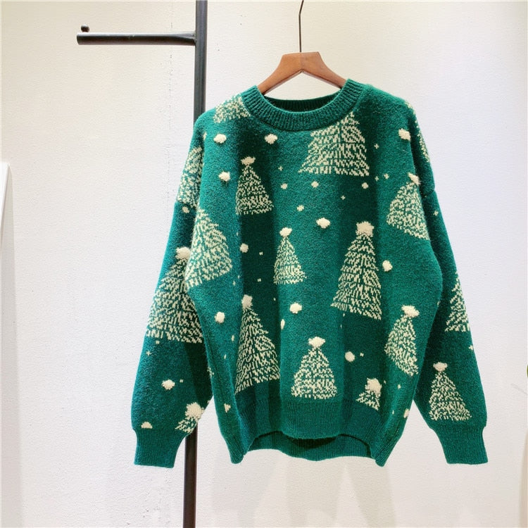 Crew Neck Ugly Knitted Sweater