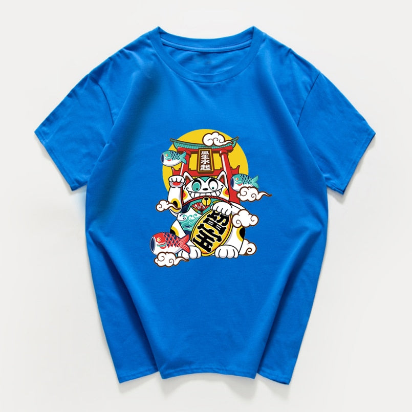 Japanese Harajuku Lucky Cat T-Shirt