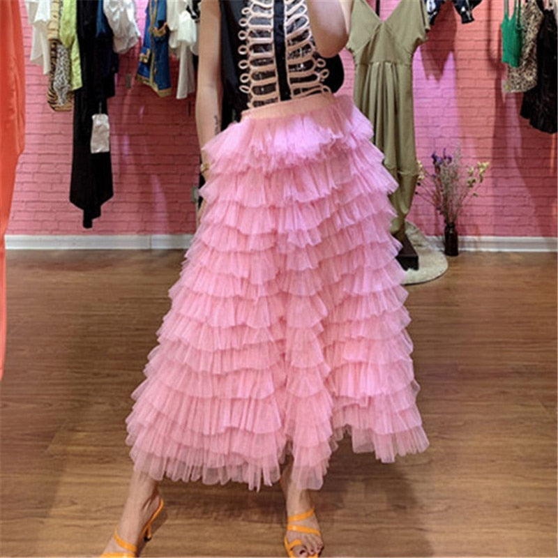 Ruffled Mesh Tutu Skirts