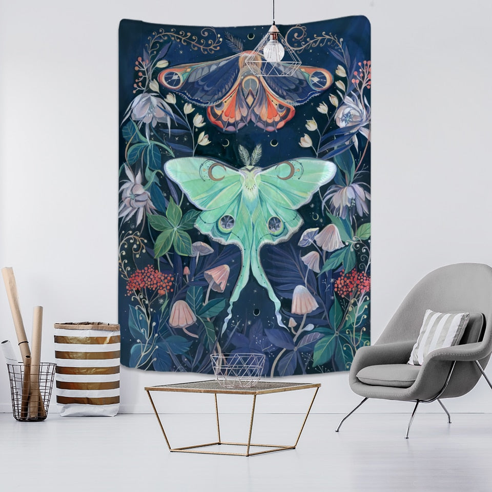 Psychedelic Butterfly Tapestry Wall