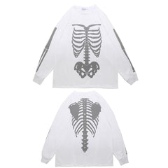 Glow Skeleton Bone Print Sweatshirt