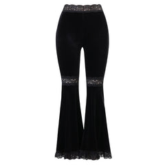 Dark Gothic Lace Flare Pants