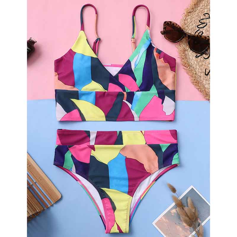 Multi-color High Waist Bikini