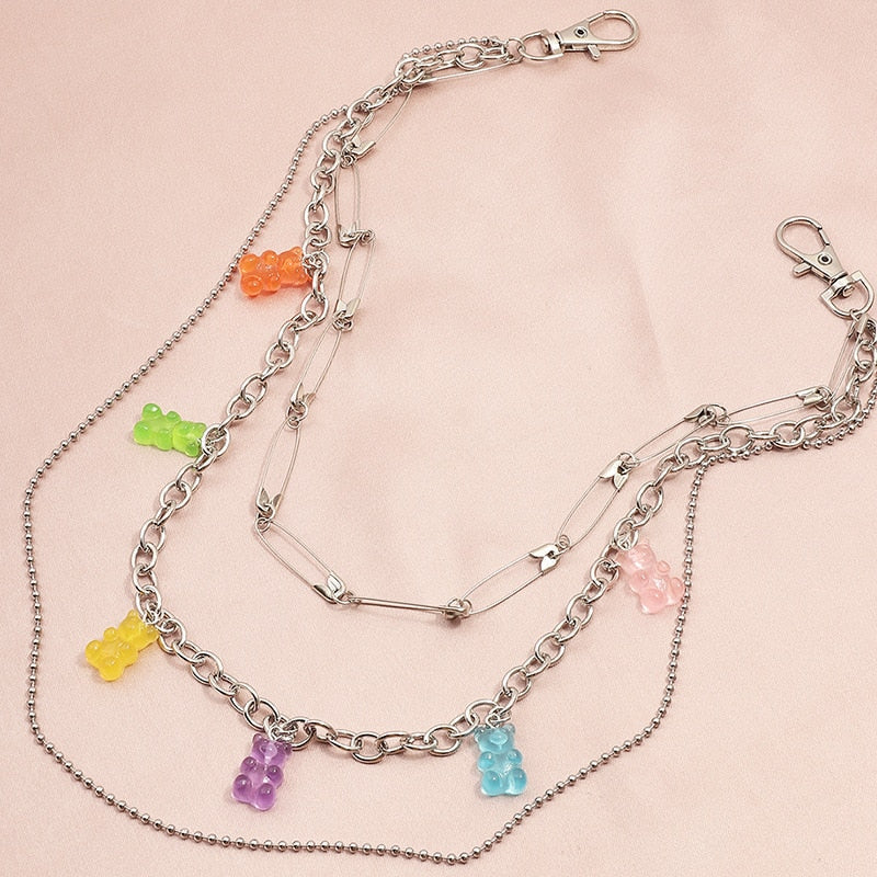 Cute Gummy Bear Belt Waist Chain