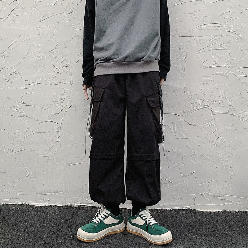 Harajuku Loose Cargo Pants Hip Hop Joggers Multi-Pokets