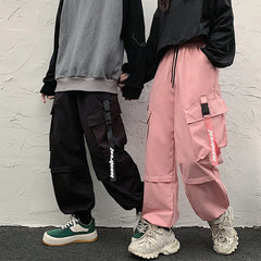 Harajuku Loose Cargo Pants Hip Hop Joggers Multi-Pokets