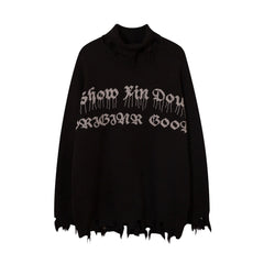 High Collar Gothic Sweatshirt