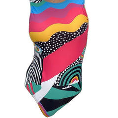 Artistic Print One Piece Full color Swimsuit