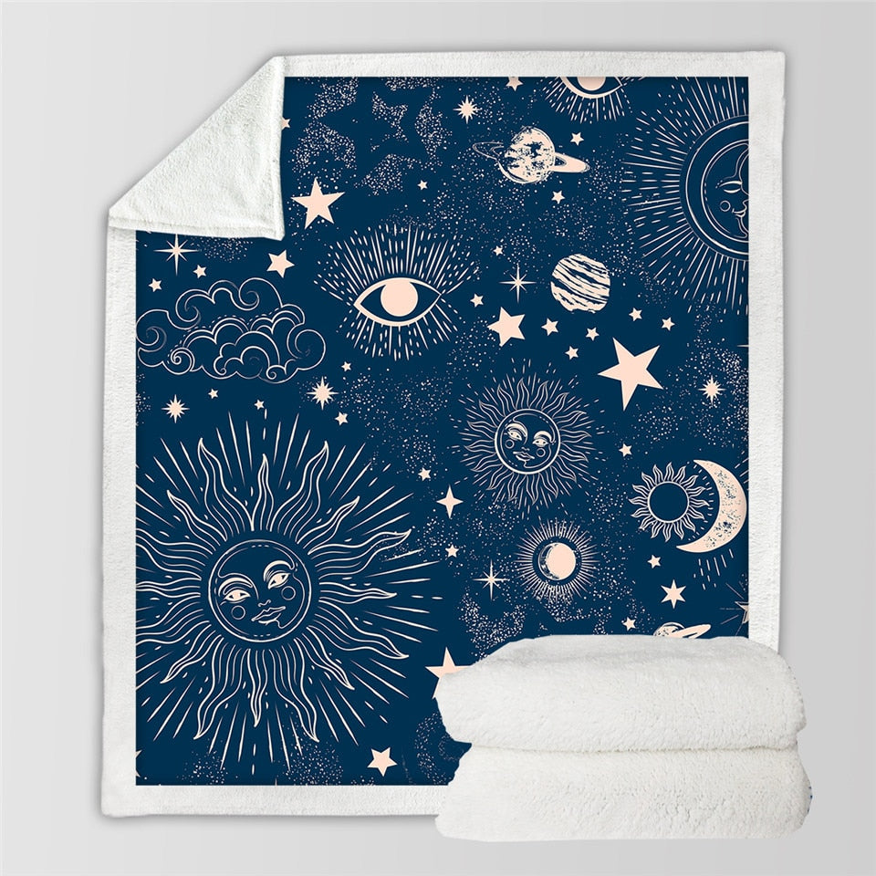 Sun and Moon Soft Blanket