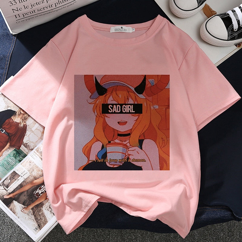 Dolls Pink Japan Anime Oversize T-Shirt