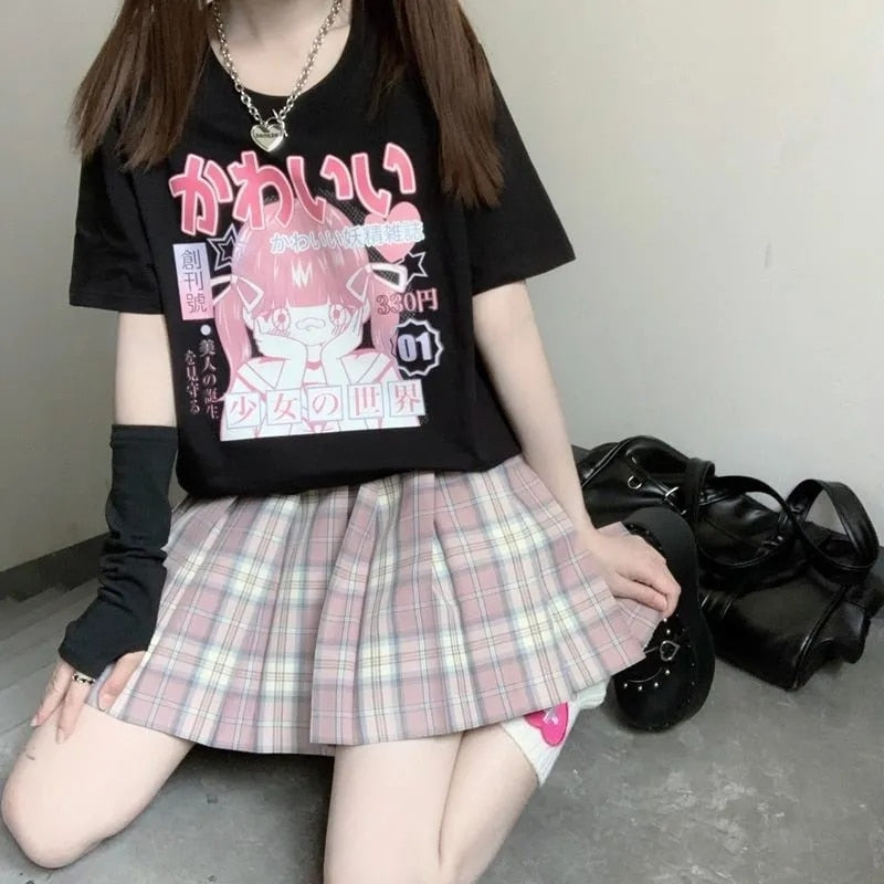 Lovely Scared Girl Oversize T-Shirt