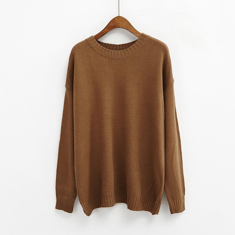 Solid Simple Knitted Sweater