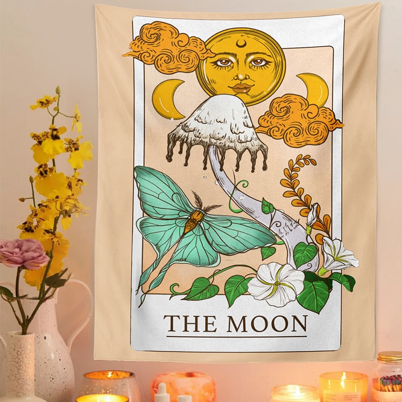 Mushroom Fungi Tarot Card Tapestry