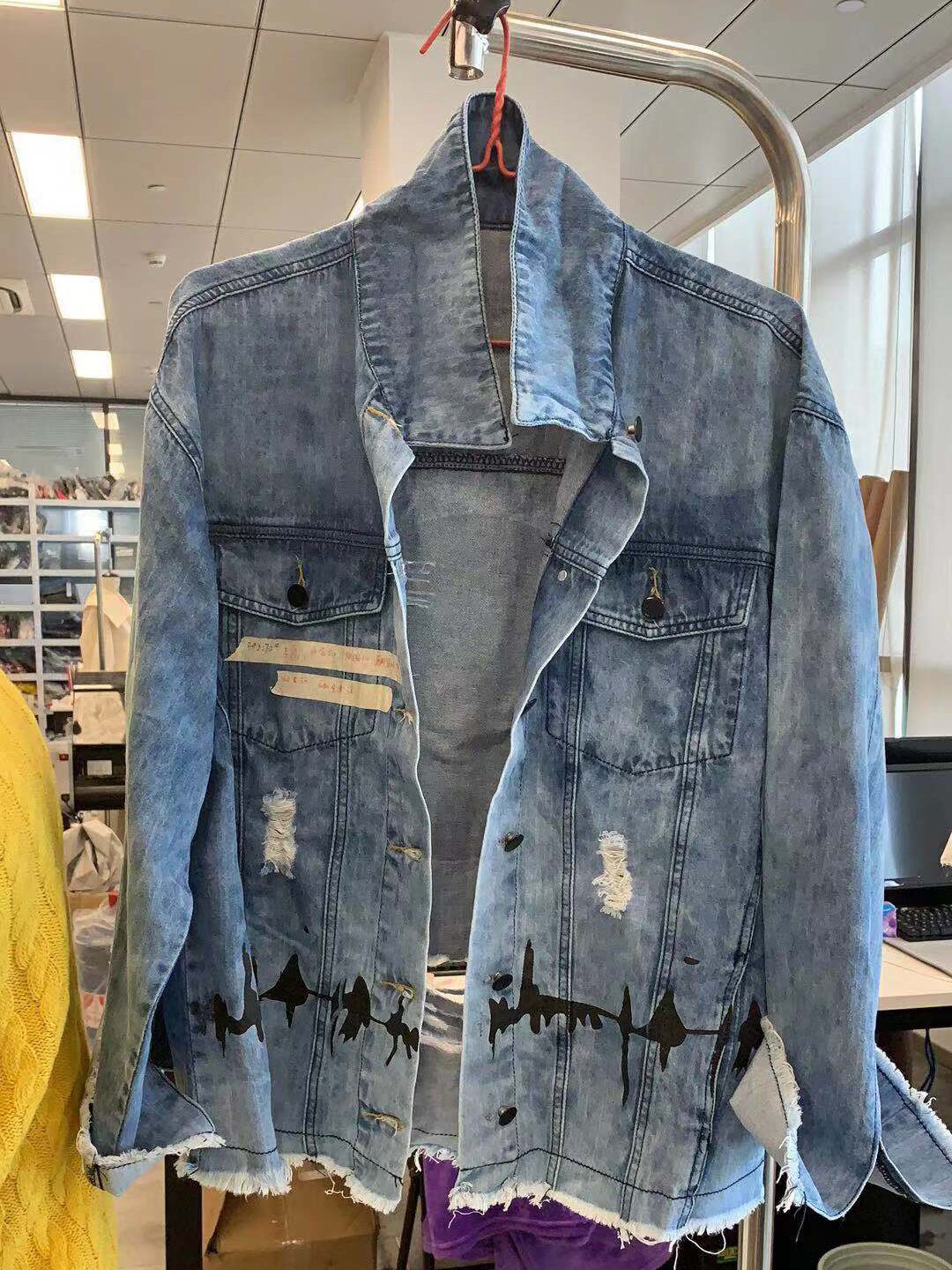 Aesthetic Vinyl Disc Denim Jacket