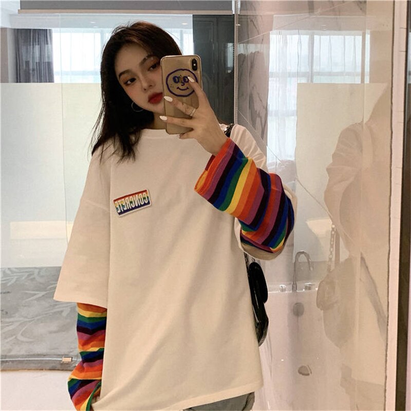 Concrete Rainbow Kawaii Oversized Sweatshirt