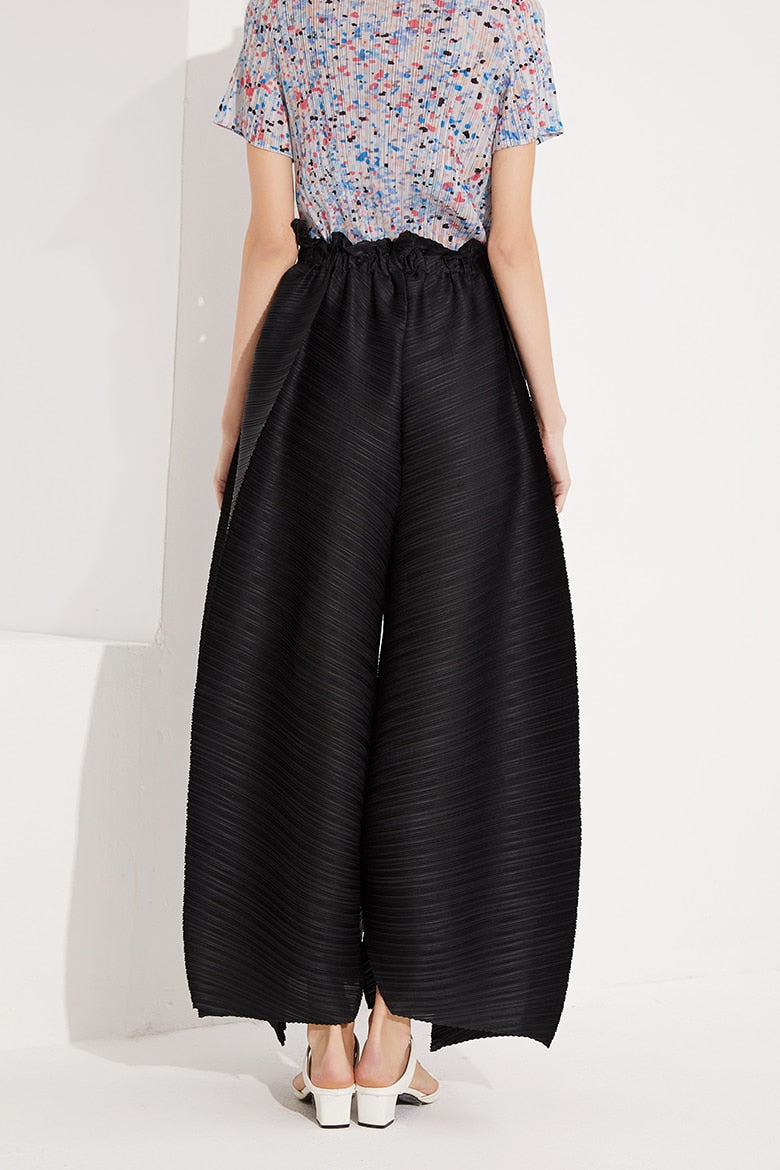 Aesthetic Pleated Broad Leg Harem Pants