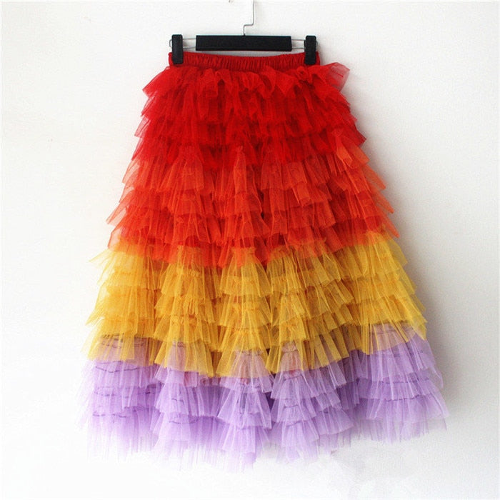 Ruffled Mesh Tutu Skirts