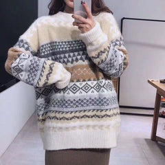 Striped Oversized Knitted Sweater