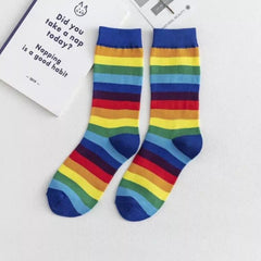 Stripe Rainbow Candy Color Socks