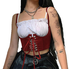 Underbust Lace Up Bandage Corset