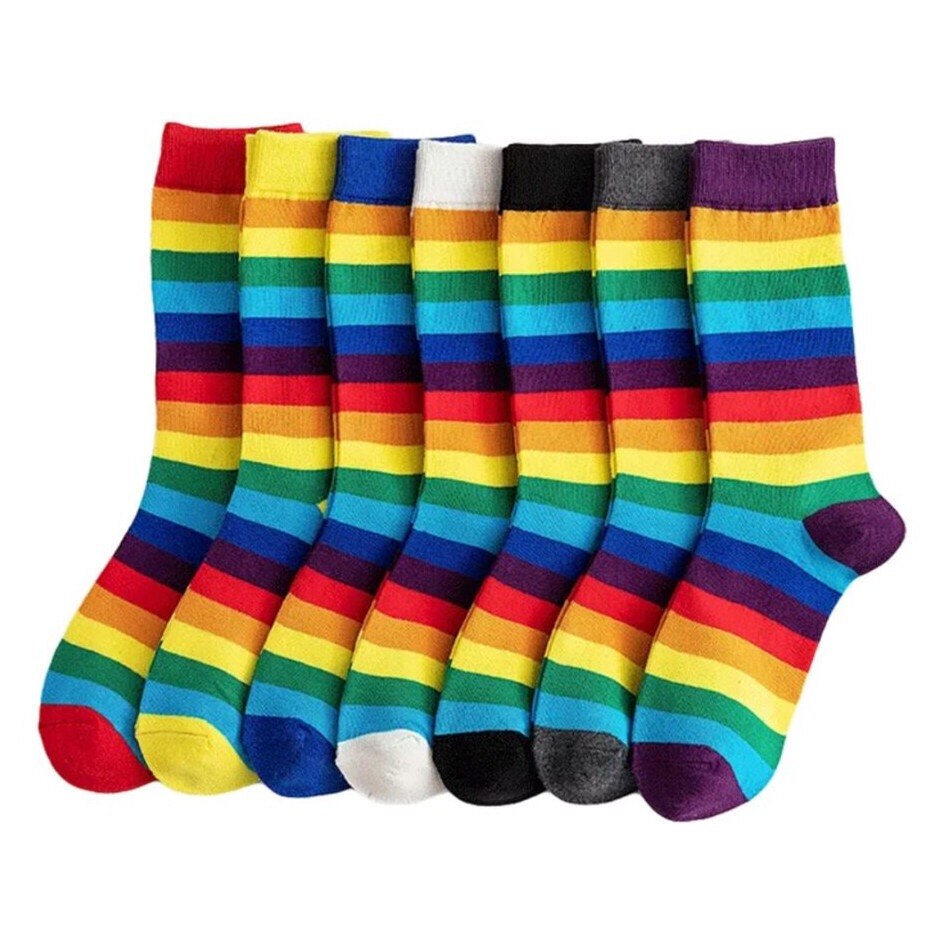 Stripe Rainbow Candy Color Socks