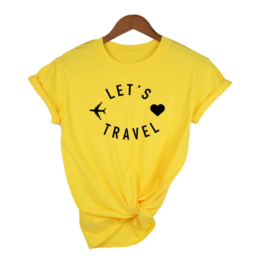 Let's Travel Airplane Traveling T-shirt