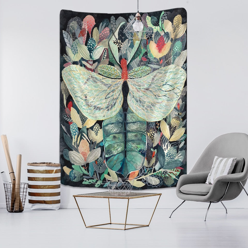 Psychedelic Butterfly Tapestry Wall