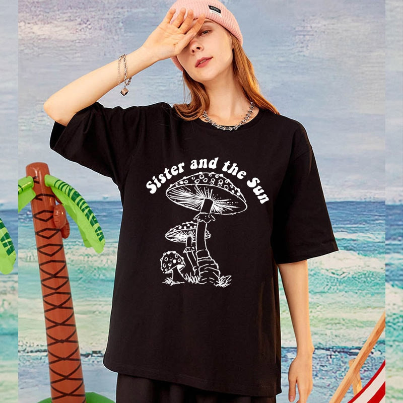 Sister And The Sun Mushroom Oversize T-shirt