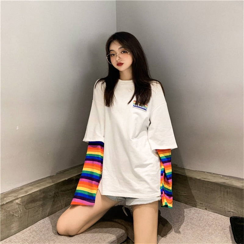 Concrete Rainbow Kawaii Oversized Sweatshirt