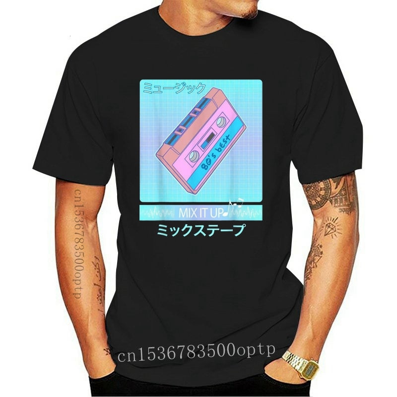 Mix Tape 90'S Japanese Aesthetic Vaporwave Men T-Shirt